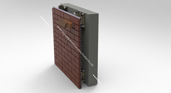 Qualität  Terracotta Brick Wall Support Systems Customized Aluminium Extrusion Brackets usine
