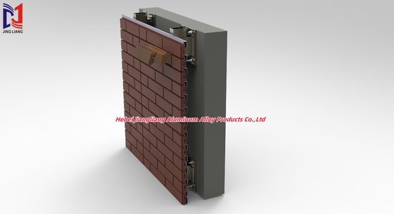 Qualität  Silver / Black Terracotta Brick Wall Support System Aluminum Construction usine
