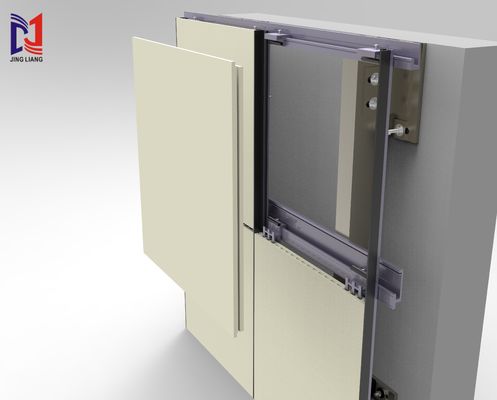 Terrakotta-vorgehängte hinterlüftete Fassadenunterkonstruktion für 19 mm Terrakotta-Tafeln